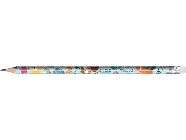 crayon graphite Jungle Fever HB avec gomme, + guide-doigts, blister de
