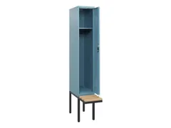 locker met bank,HxBxD 1950x300x815mm,1vak,vak B 300mm,cilinderslot