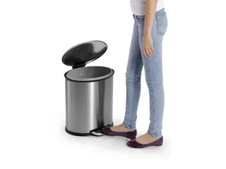 Fraaie Pedaalemmer Ellipse Step Bin 20 Liter Mat Rvs - 3