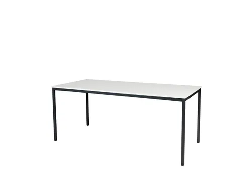 Domino Basic Tafel Vaste Hoogte 1800x800mm Wit 25mm Zwart