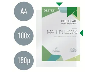Insteekmap L-Model Leitz 4100 A4 Pvc 0.15mm Transparant Helder - 4