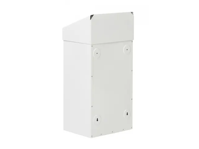 Metalen Afvalbak met pushklep 50 Liter Wit