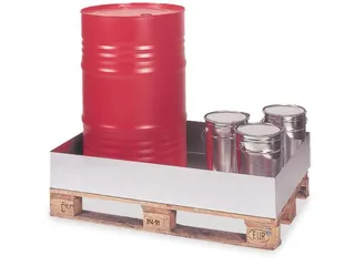 Palletopzetbak 2x 200l Opvangvol. 210l Staal 240x 1250x 820mm Verzinkt - 2