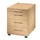 mobiel ladeblok,HxBxD 590x428x580mm,4lade(n),cil.-slot,romp beuken