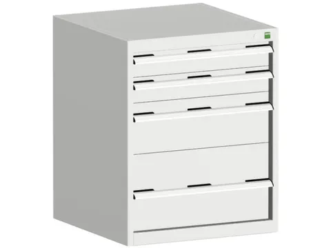 ladekast HxBxD 800x650x525mm 4laden romp RAL7035 front RAL7035