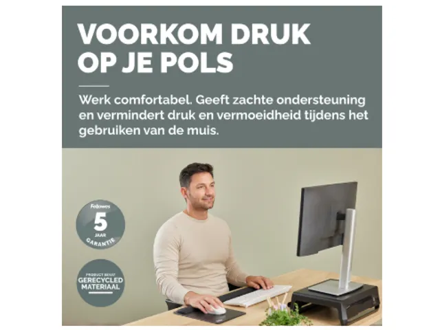 Polssteun Fellowes Breyta zwart