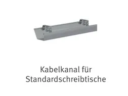 kabelbak,v. bureau,L 590mm,v. tafel B 1200mm,aluminium-zilver