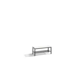 omkleedbank,LxD 1000x400mm,kunststof lijsten lichtgrijs,romp RAL7021 - 1