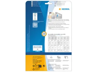HERMA 4380 Verwijderbare etiketten A4 Ovaal 40,6x25,4mm Wit 900 stuks - 2
