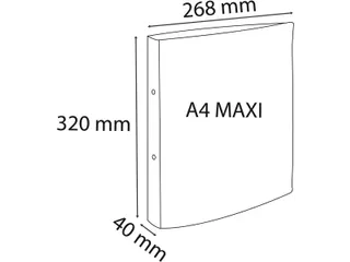 ringmap Chromaline A4 maxi 2 ringen 3 cm assorti - 2