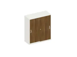 schuifdeurkast,HxBxD 1150x1000x430mm,decor romp wit,decor front noten