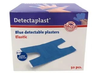 Detectaplast 8246 kneukel textielpleister elastisch blauw 50 stuks - 2