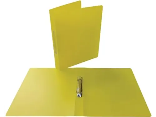 ringmap, voor ft A4, uit PP, 2 ringen van 25mm, geel