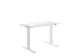 Elektrisch ihv bureau,HxBxD 700-1200x1200x600mm,blad wit,T-voet wit