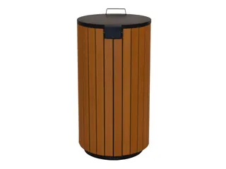 Buitenafvalbak Houtlook 90 Liter - 3