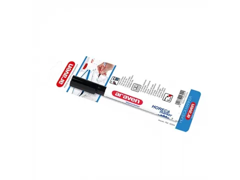 Araven Horeca marker/stift zwart op blister