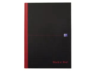 Notitieboek Oxford Black n' Red A4 96vel ruit 5mm zwart - 1