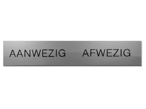 Kopstrook Aanwezig Afwezig Metallic Voor Menoor Bma Borden