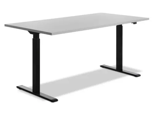 Elektrisch ihv bureau,HxBxD 700-1200x1600x800mm,blad grijs