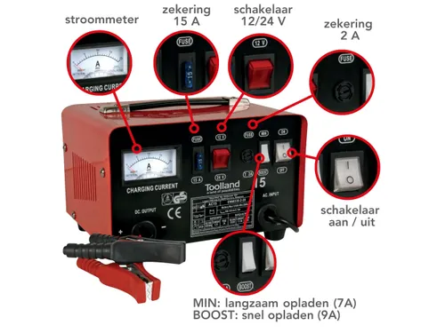 Lader Voor 12/24 V Lood-Zuurbatterijen - Met Boostfunctie - 9 A