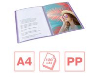 Esselte Colour'Breeze Showalbum met 60 hoezen A4 lavendel