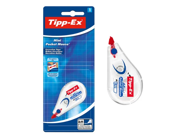 Correctietape Tipp-Ex mini pocket mouse 5mmx6m blister à 1 stuk
