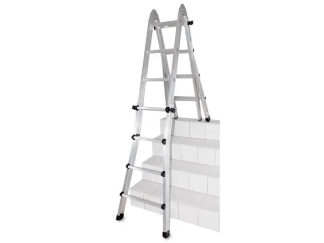 multifunctionele telescoopladder,4x4,sporten,balk L 2,5-4,2m,aluminium