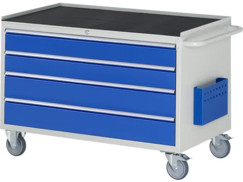 gereedschapswagen 795x1145x650mm metaalblad 450kg 4 laden RAL5010