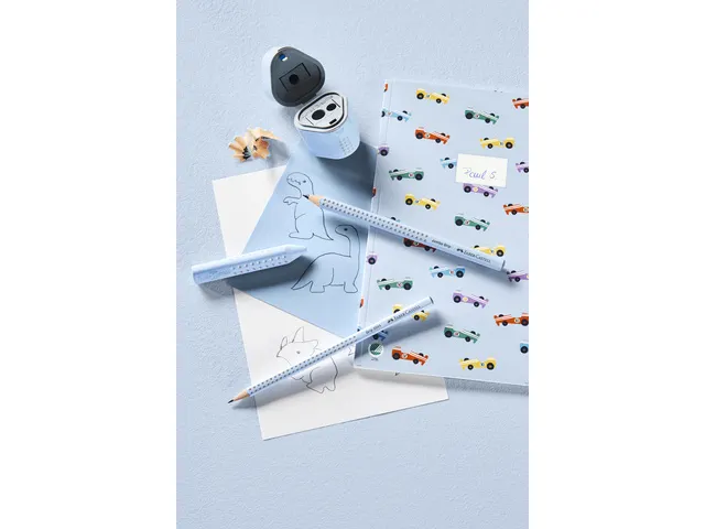Crayon Faber-Castell Grip 2001 graphite B bleu ciel