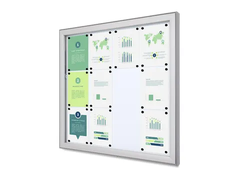 Vergrendelbaar Notitiebord Outdoor Extra Deep 12x A4 Basic SCSLE