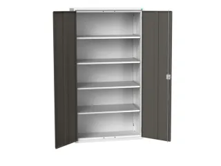 universele kast,HxBxD 2000x1050x550mm,4xStalen bodem,draaigrendelslot - 1