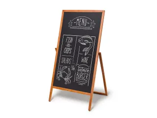 Krijtstoepbord Houten A-Bord Flip 68x140cm Lichtbruin - 1