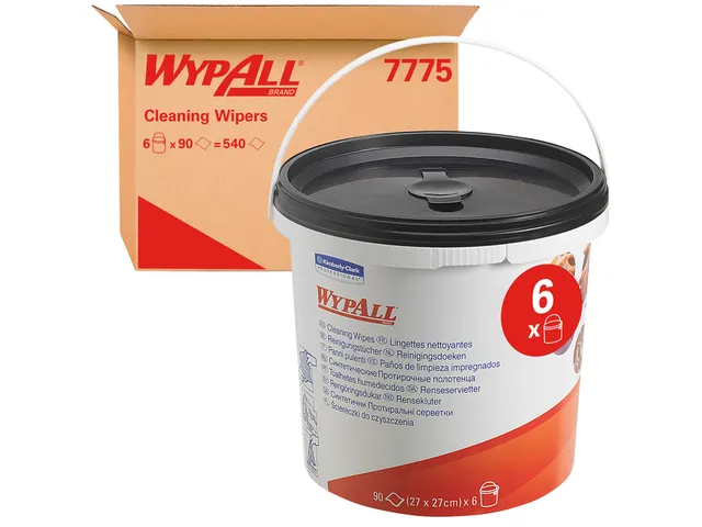 Reinigingsdoek WypAll 7775 27x27cm 90vel per emmer groen