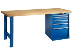 werkbank,HxBxD 840x2000x750mm,multiplexblad,lak RAL5012