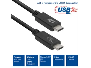 Kabel ACT USB4 40Gbps USB-C USB-IF - 10