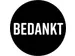 KP Sticker rond 40mm "BEDANKT" zwart/wit 250 stuks