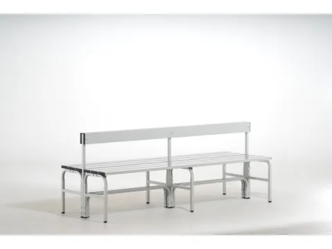 banc double HxLxP 770x1500x725mm barres alu structure acier RAL7035