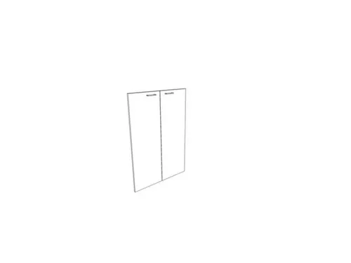 dubbele vleugeldeur v. scheidingswand 3OH HxB 1280x860mm wit