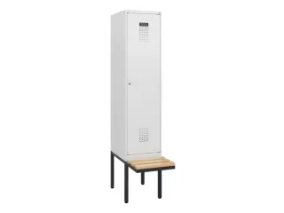 locker met bank,HxBxD 1950x400x815mm,1vak,vak B 400mm,cilinderslot - 2