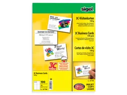 Visitekaartjes Sigel 190gr Gladde Zijden Wit 85x55mm