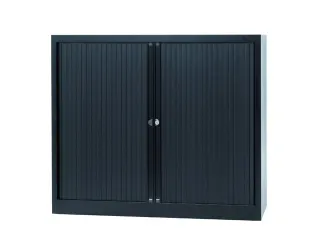 Roldeurkast Inclusief 2 Legborden Zwart 103x120x43 - 1