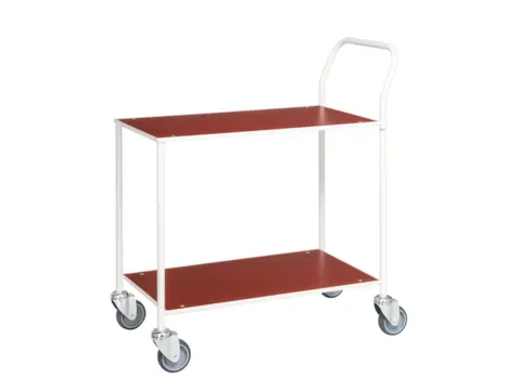 Tafelwagen,Draagverm. 150Kg,2Etage(S),Etage(S) Melaminecoating,Rood