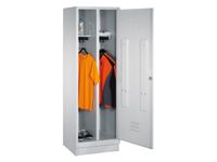 lockerkast RAL7035 HxBxD 1800x610x500mm 2vak vak B 300mm cil.-slot