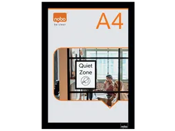 Infokader Nobo zelfklevend A4 zwart 2 stuks