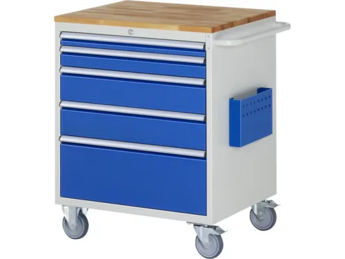 gereedschapswagen 975x770x650mm beukblad 450kg 5 laden RAL5010
