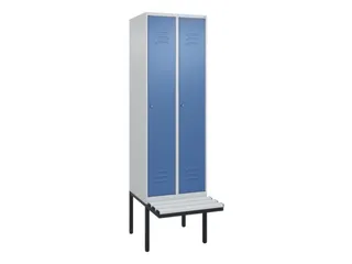 locker met bank,HxBxD 2120x600x815mm,2vak,vak B 300mm,cil.-slot - 1
