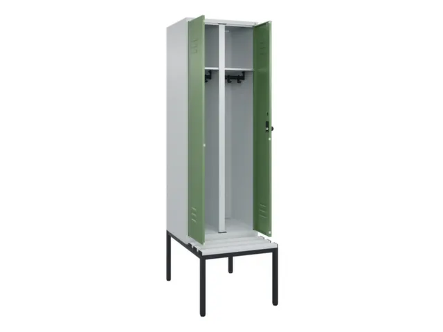locker voor scheiding van kleding,HxBxD 2120x600x815mm,2vak