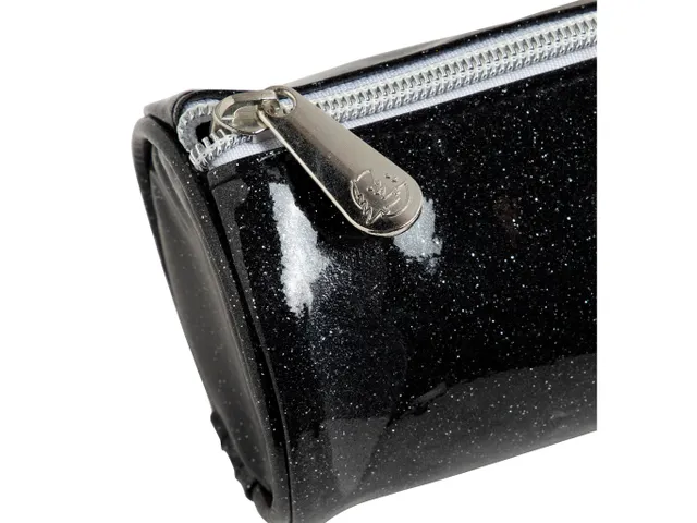 Pennenetui rond PU Glitter 4 kl ass