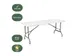 Vouwtafel BRASQ 180x70x74cm FT180 wit