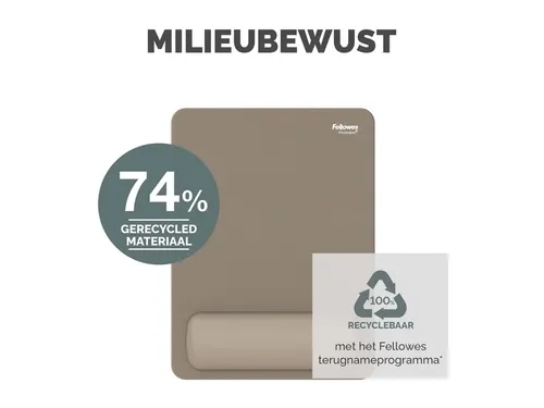 Muismat met polssteun Fellowes Breyta XL zand 21x28cm